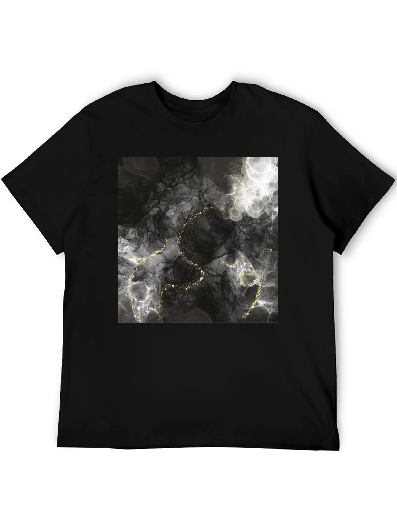 Abstract Gold Vein T-Shirt - Stylish Graphic Tee