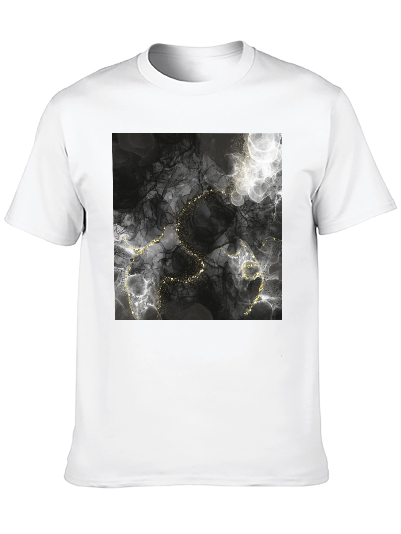 Abstract Gold Vein T-Shirt - Stylish Graphic Tee