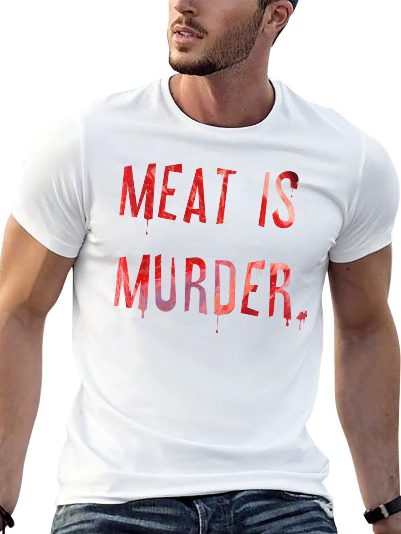 Meat is Murder T-Shirt - Vegan Protest Tee