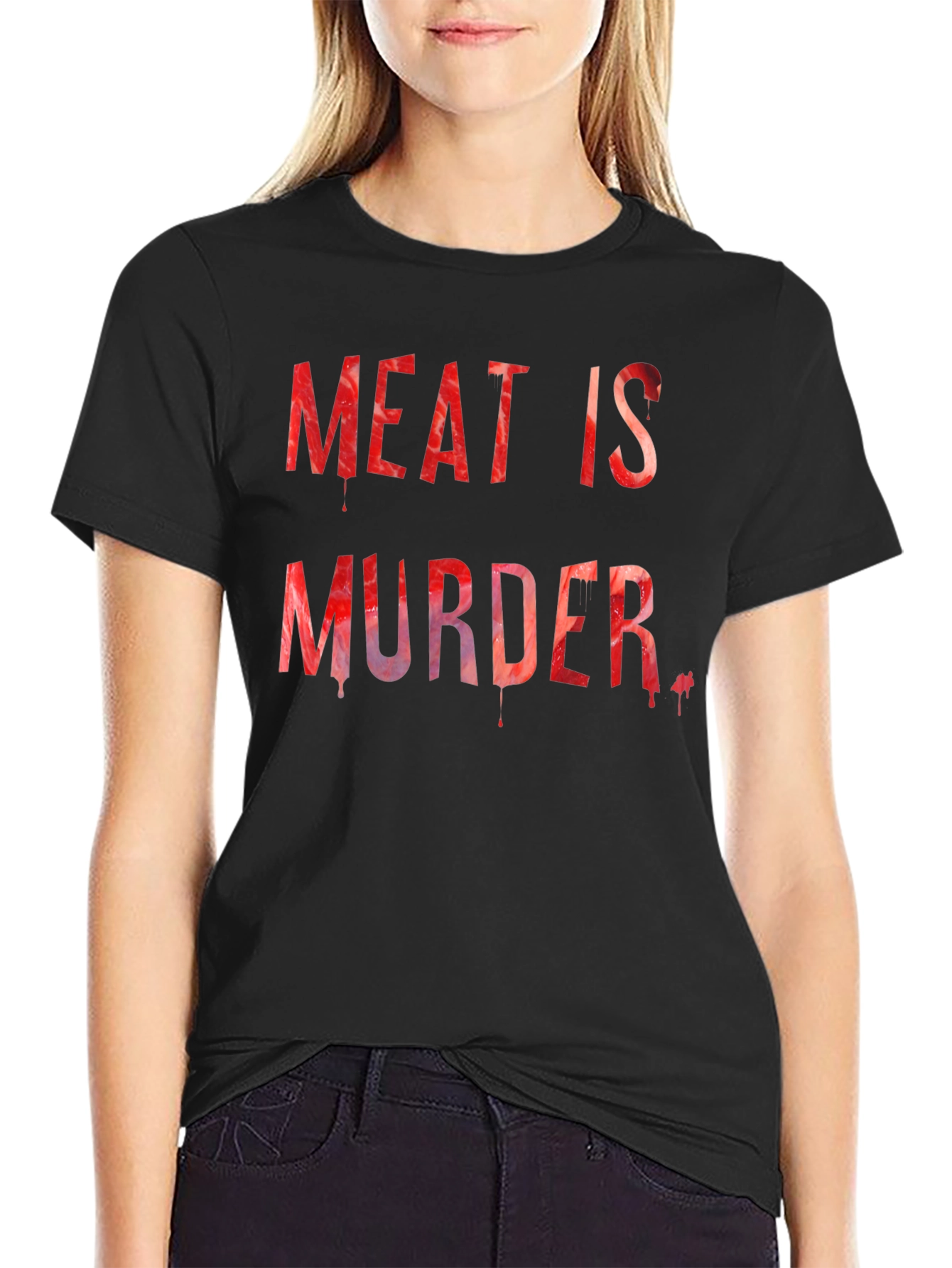 Meat is Murder T-Shirt - Vegan Protest Tee