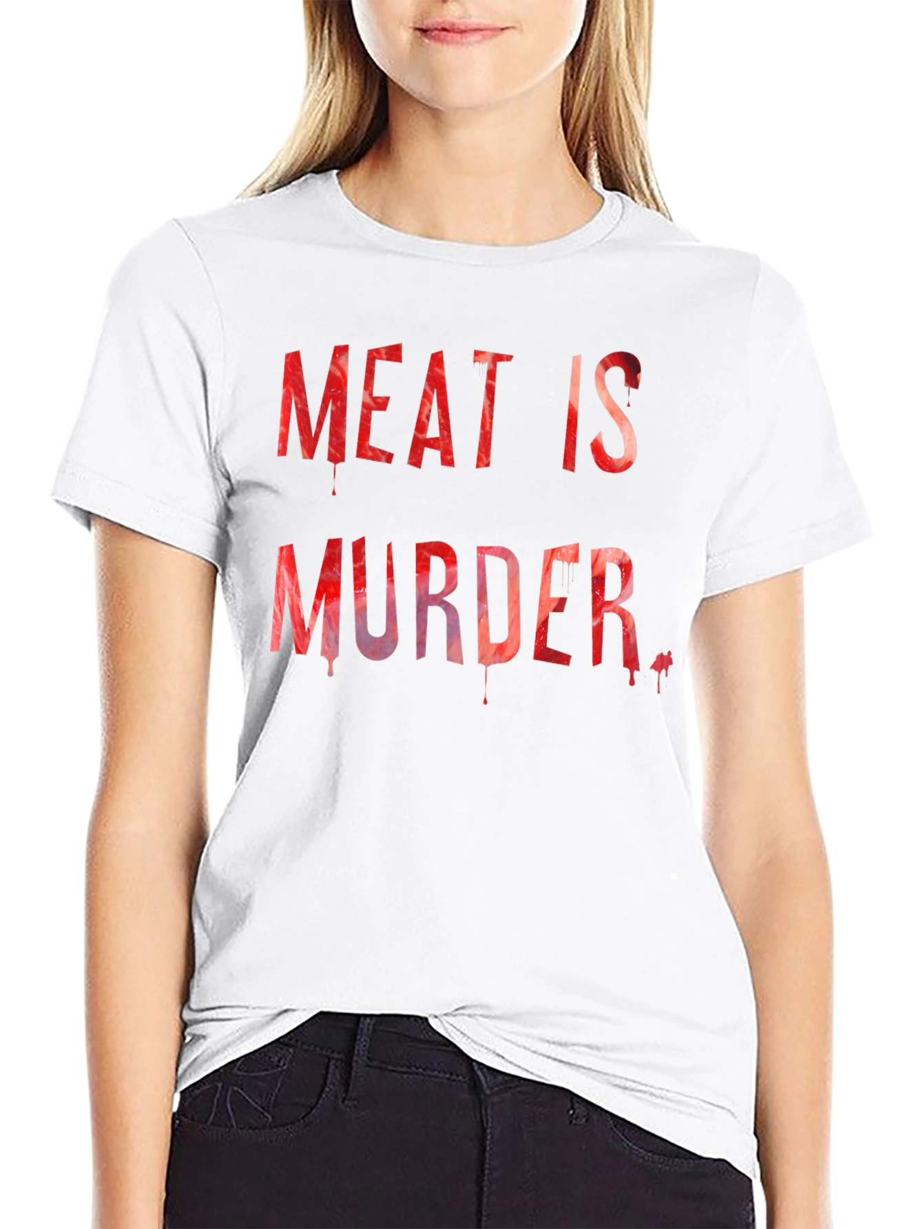 Meat is Murder T-Shirt - Vegan Protest Tee