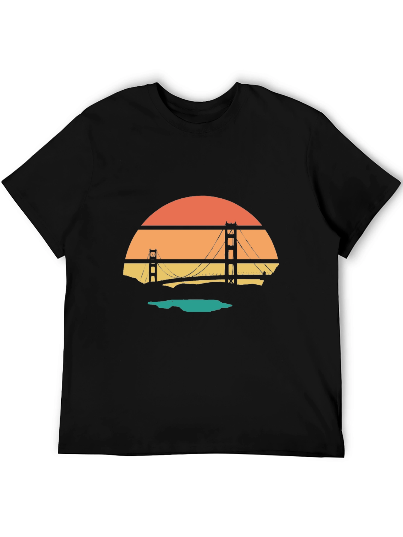Golden Gate Bridge Sunset Graphic Tee