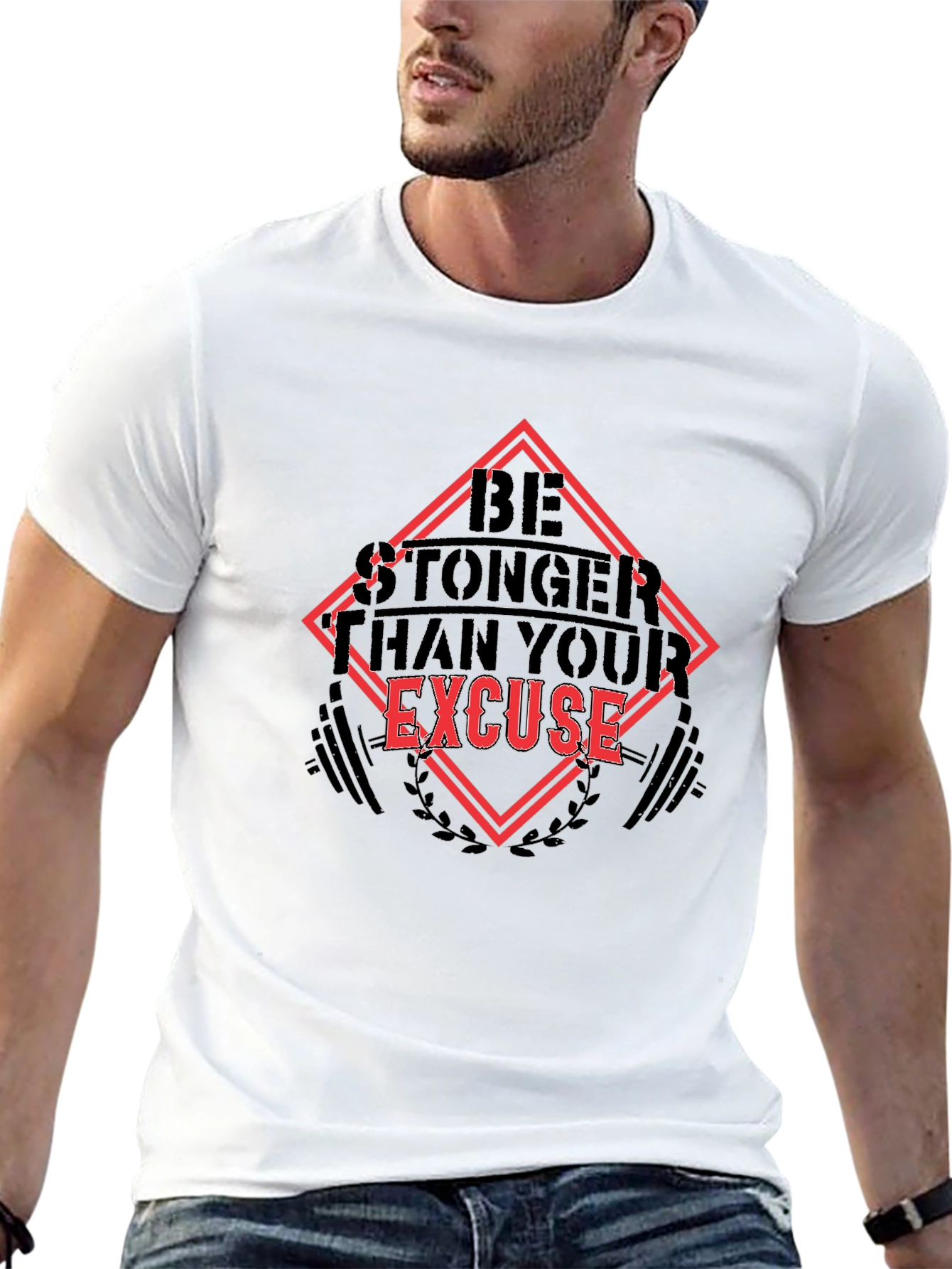 Be Stronger Than Your Excuse Black T-Shirt