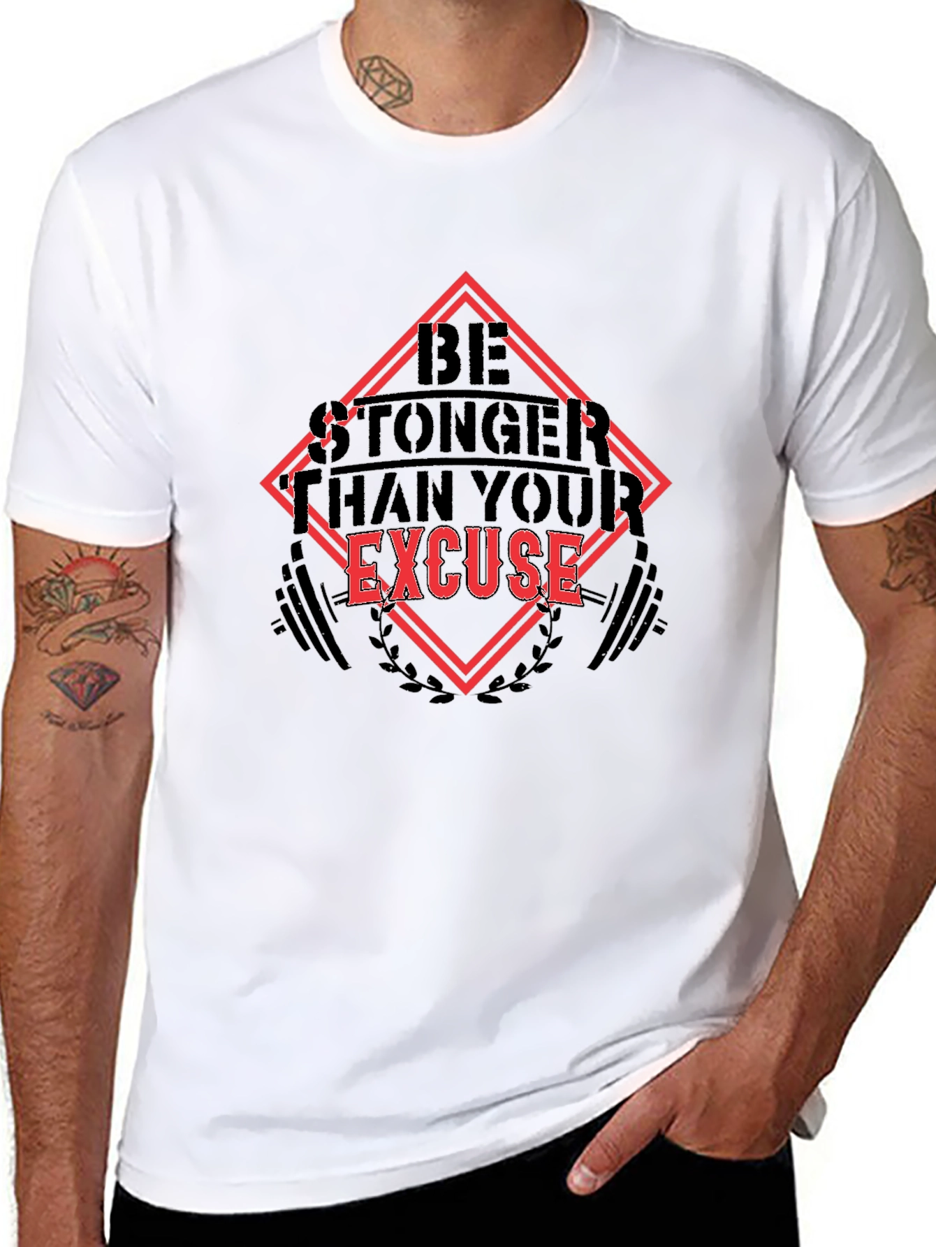 Be Stronger Than Your Excuse Black T-Shirt