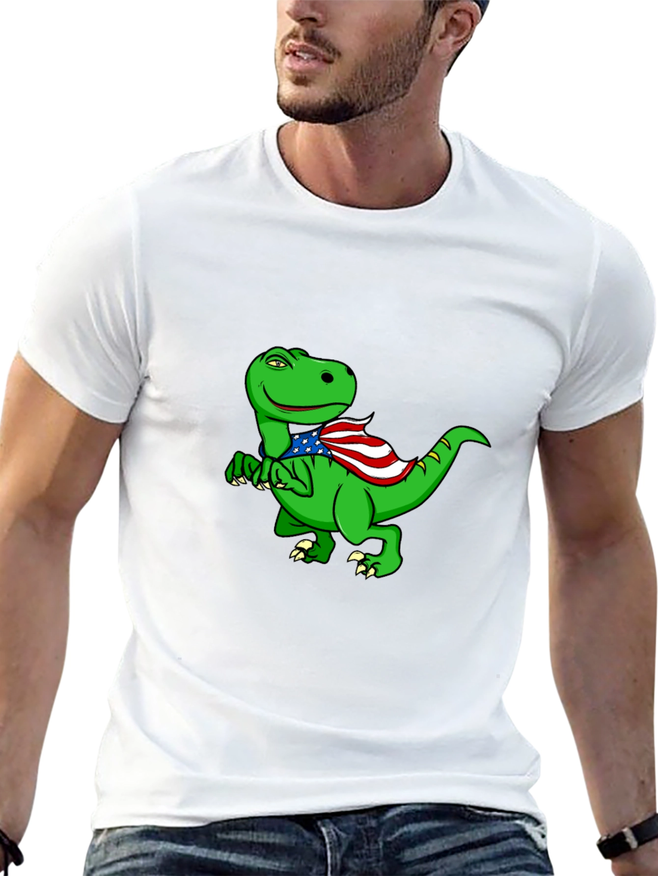 Patriotic Dino Graphic Tee