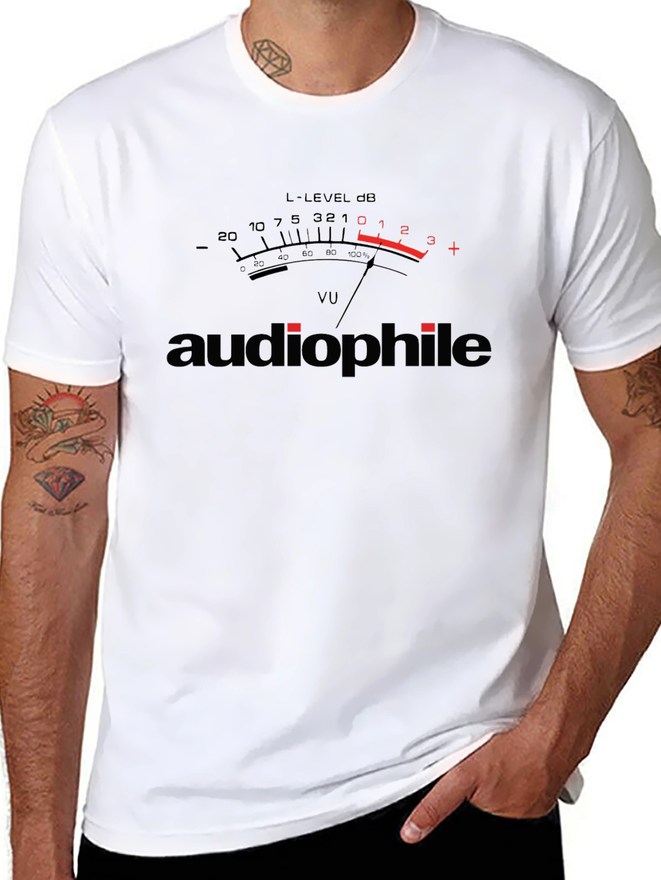 Audiophile VU Meter Graphic T-Shirt