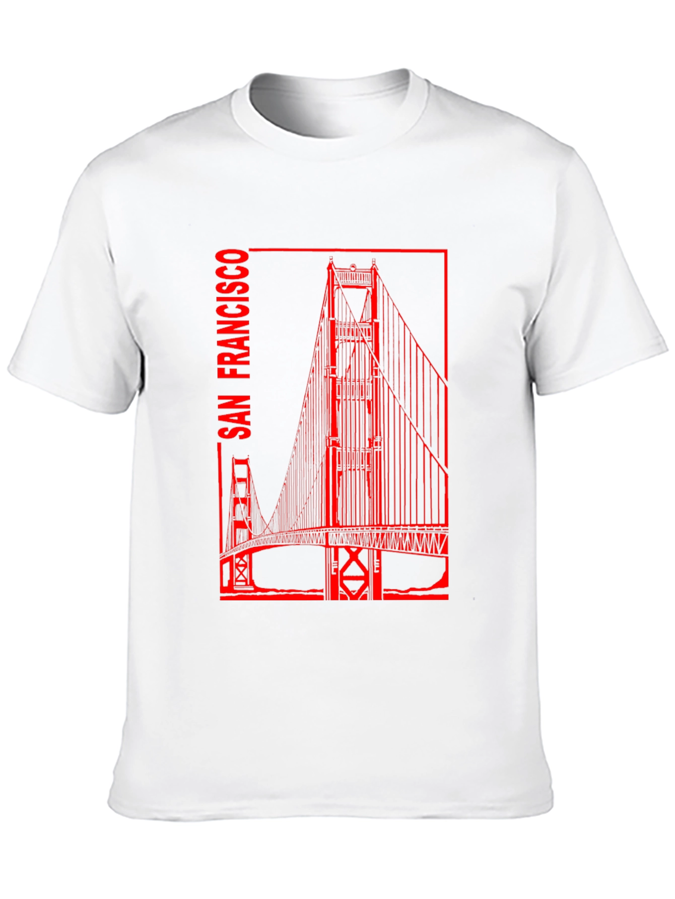 San Francisco Bridge Graphic Tee - Black Cotton T-Shirt