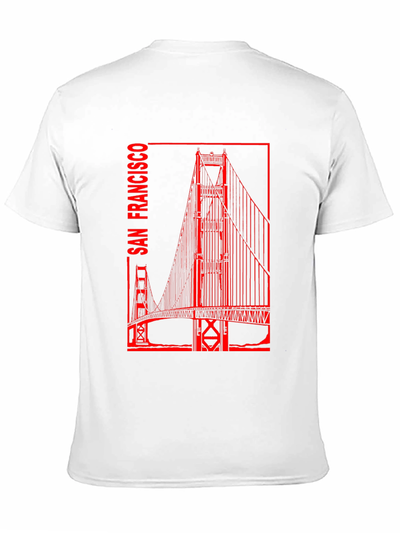 San Francisco Bridge Graphic Tee - Black Cotton T-Shirt