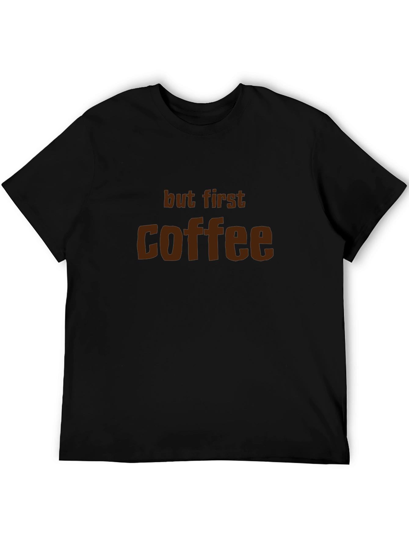 But First Coffee Graphic Tee - Mens Black T-Shirt