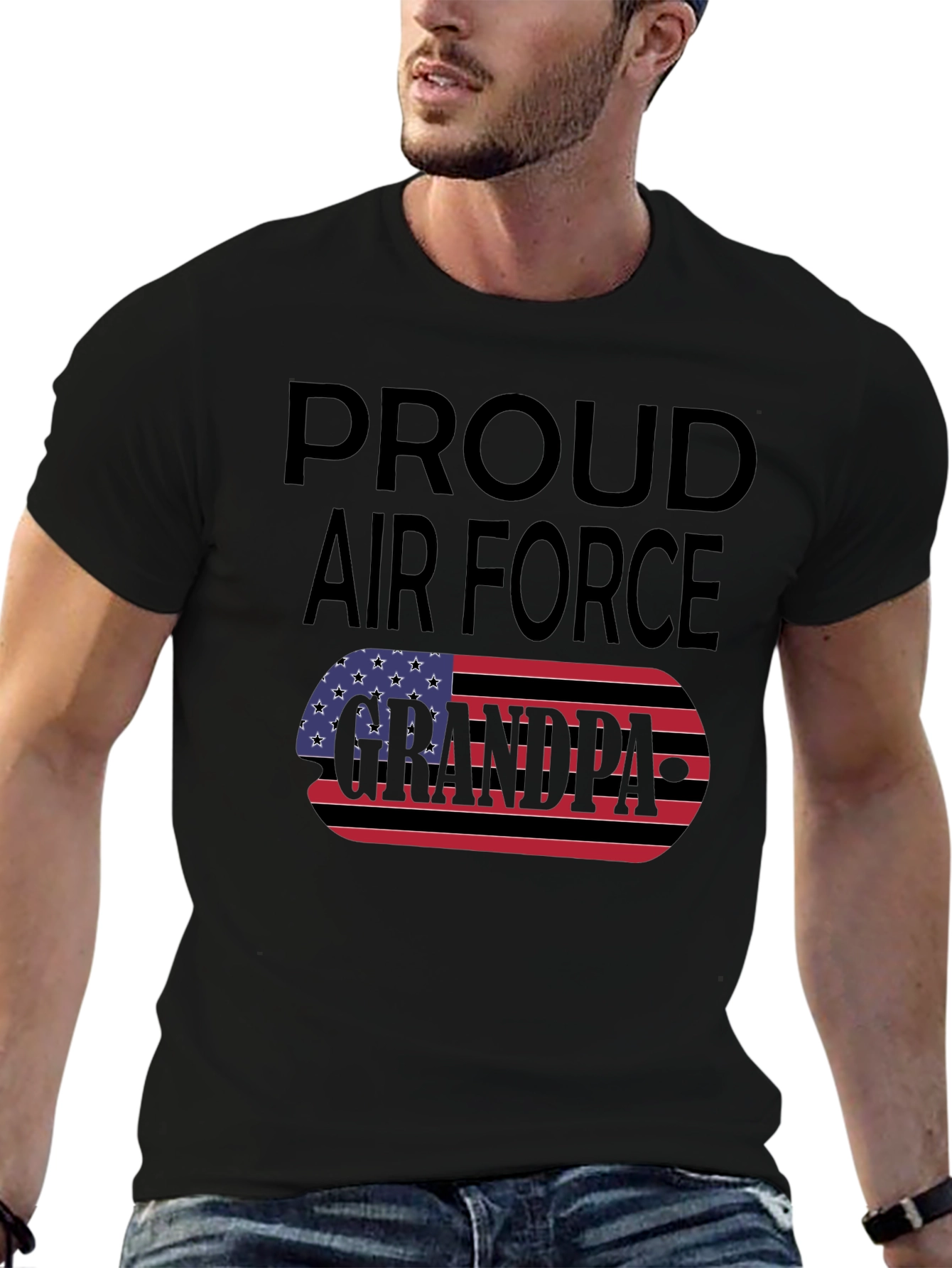 Proud Air Force Grandpa Graphic T-Shirt