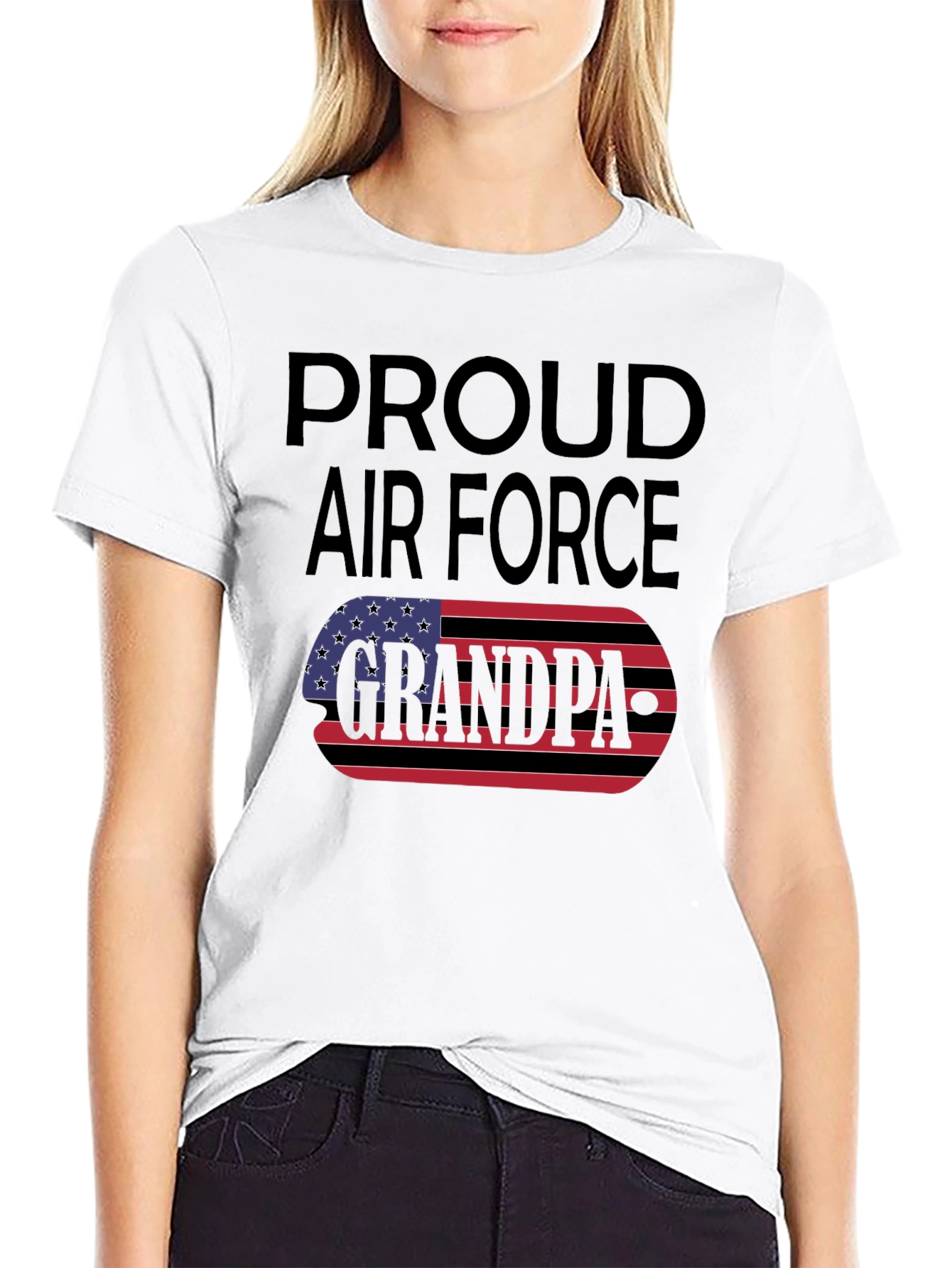 Proud Air Force Grandpa Graphic T-Shirt
