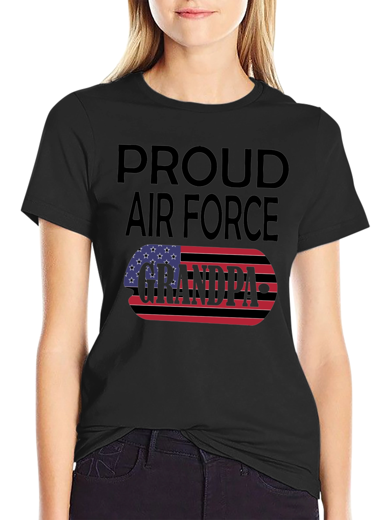 Proud Air Force Grandpa Graphic T-Shirt