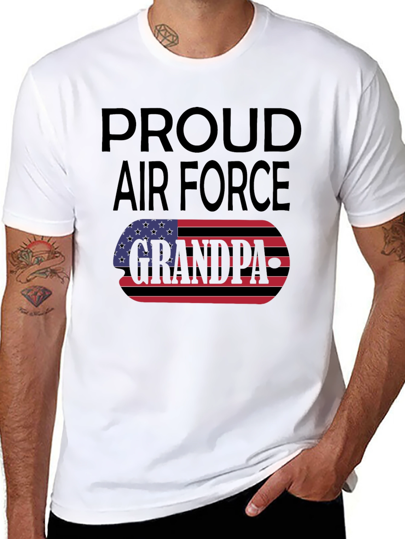 Proud Air Force Grandpa Graphic T-Shirt