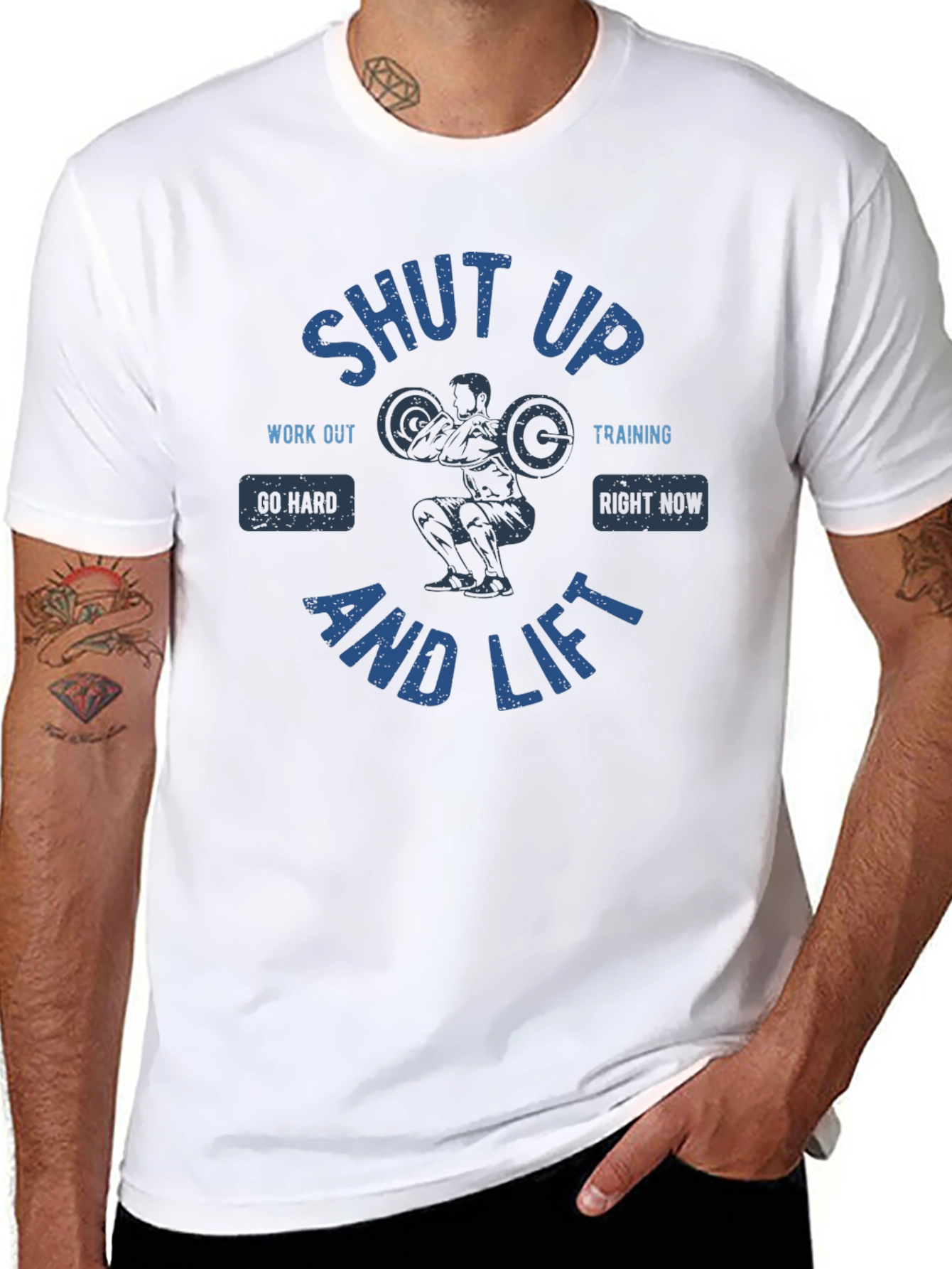Shut Up And Lift Black Graphic T-Shirt