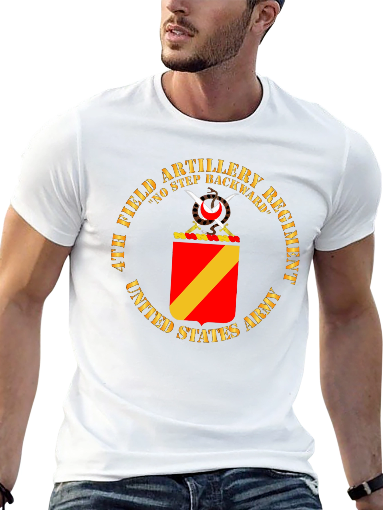 4th Field Artillery Regiment No Step Backward T-Shirt