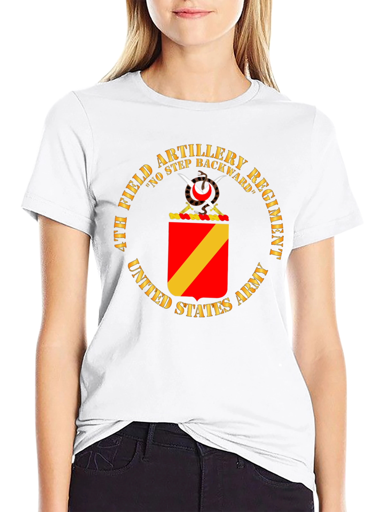 4th Field Artillery Regiment No Step Backward T-Shirt
