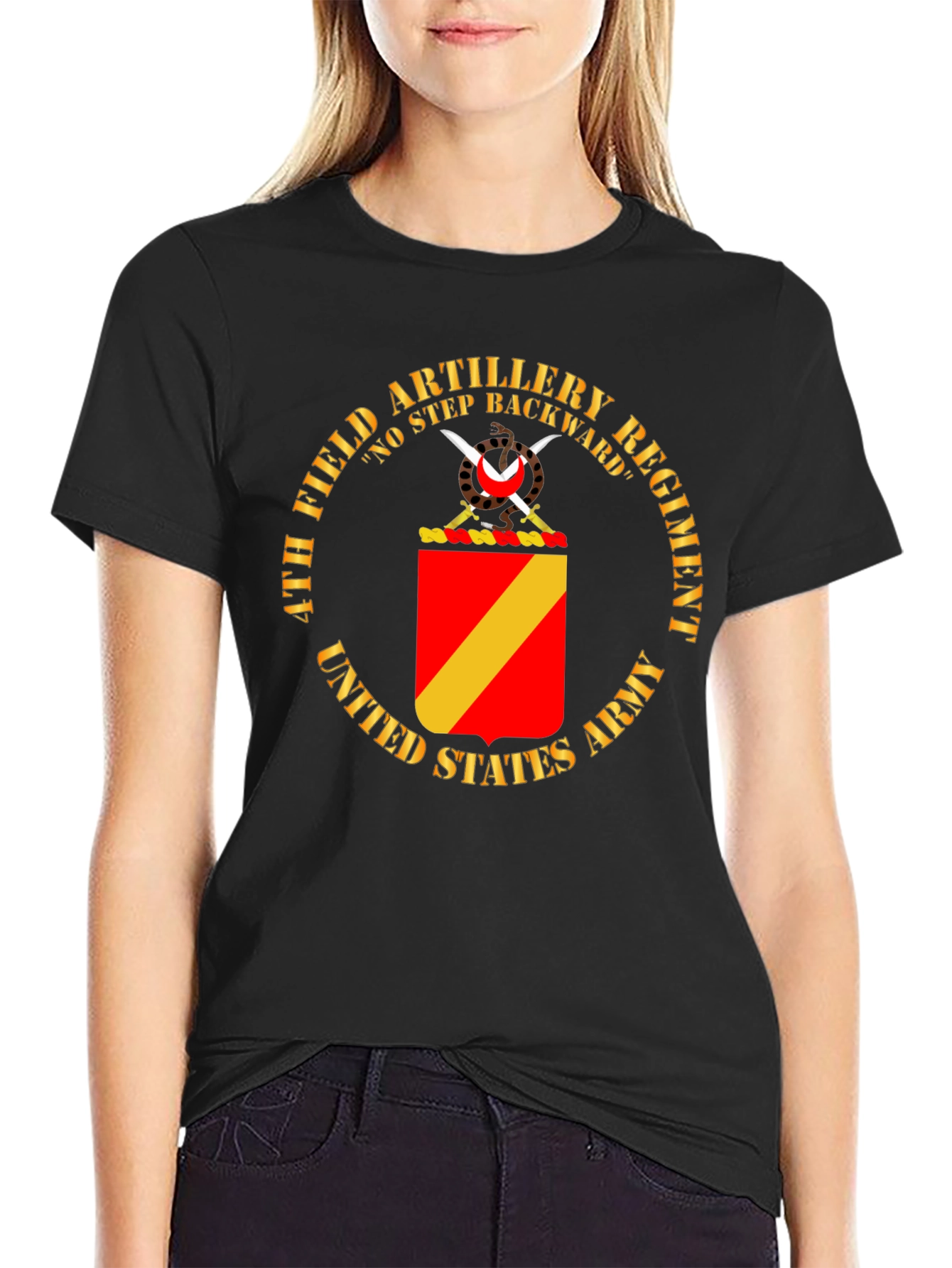 4th Field Artillery Regiment No Step Backward T-Shirt
