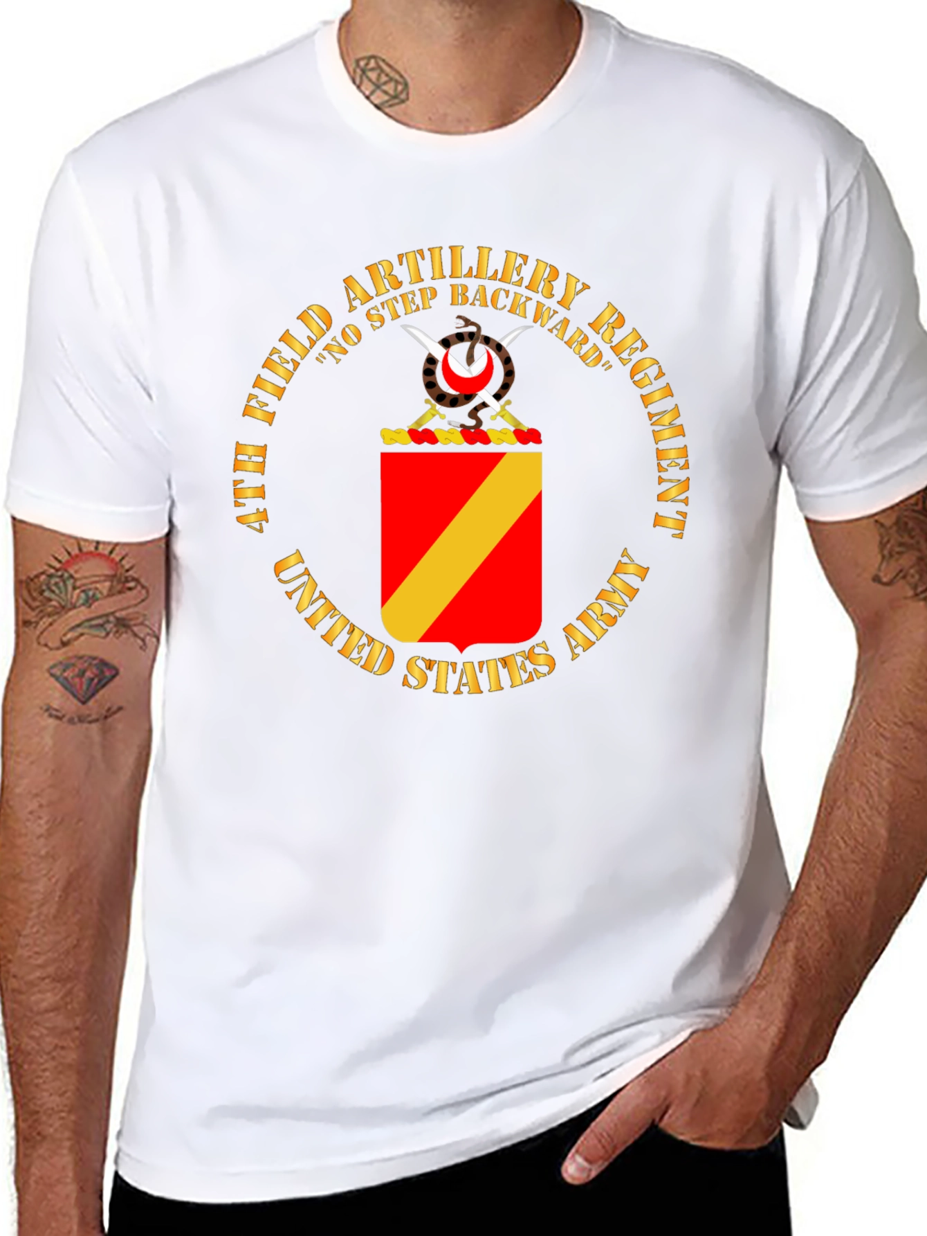 4th Field Artillery Regiment No Step Backward T-Shirt