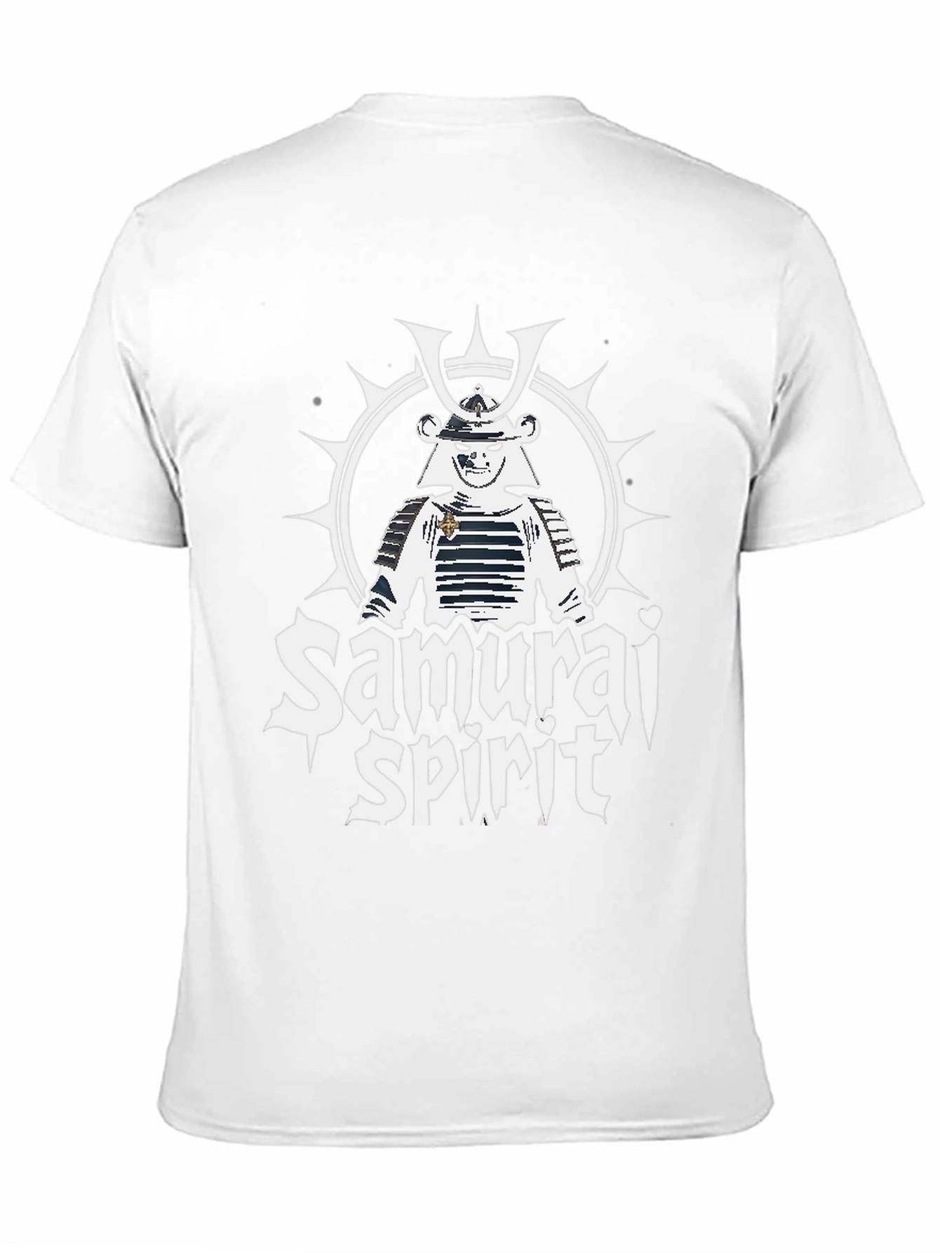 Samurai Spirit Graphic Print T-Shirt - Black