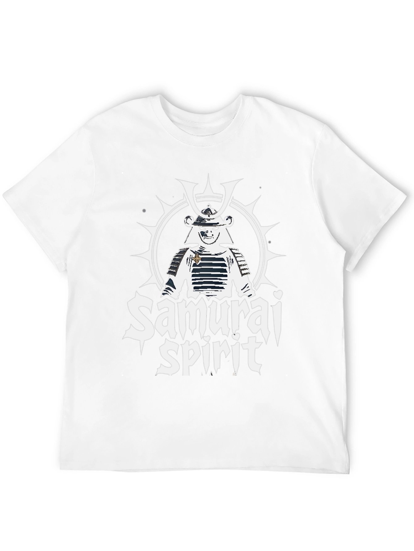 Samurai Spirit Graphic Print T-Shirt - Black