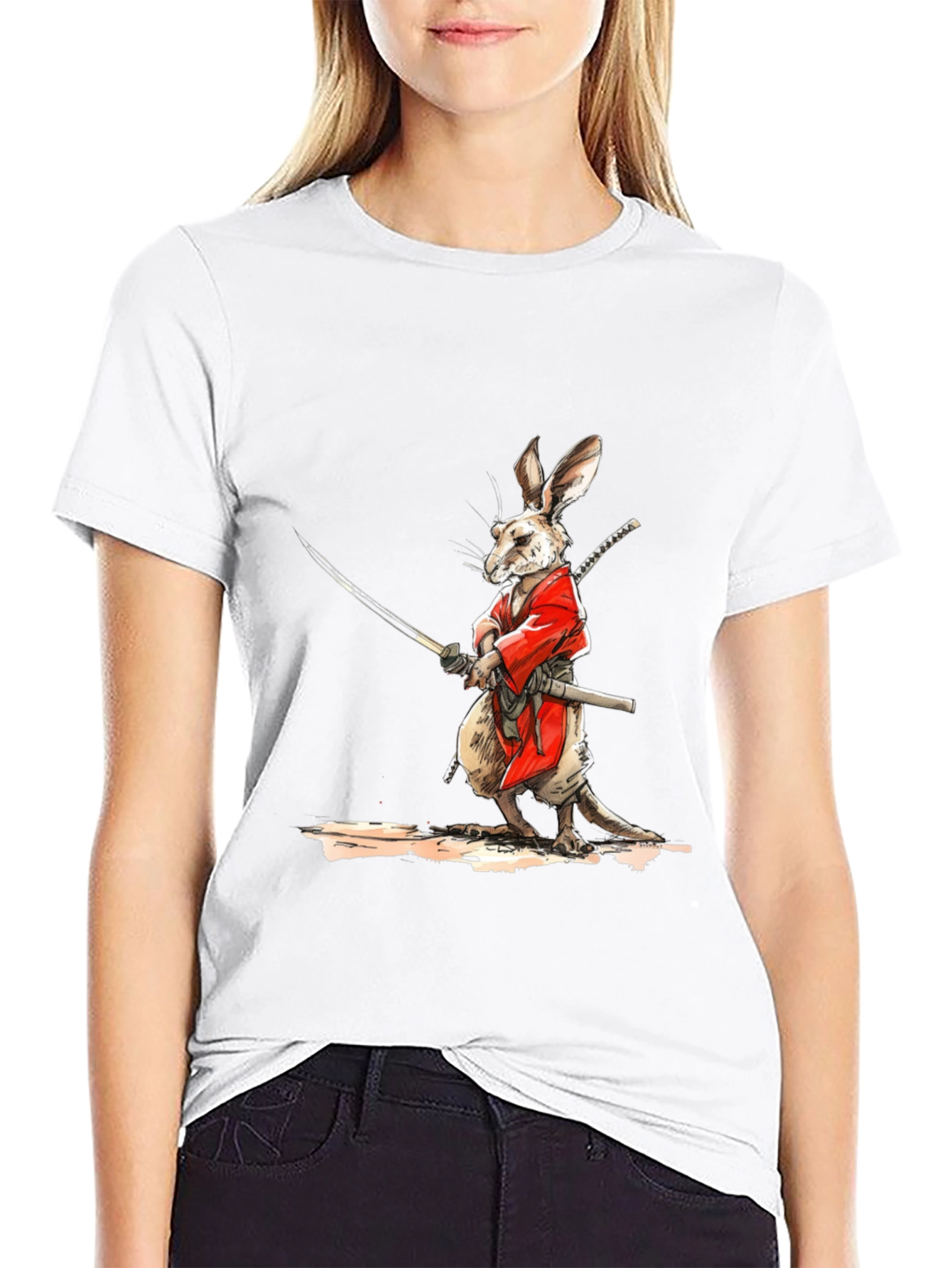 Samurai Rabbit Graphic T-Shirt