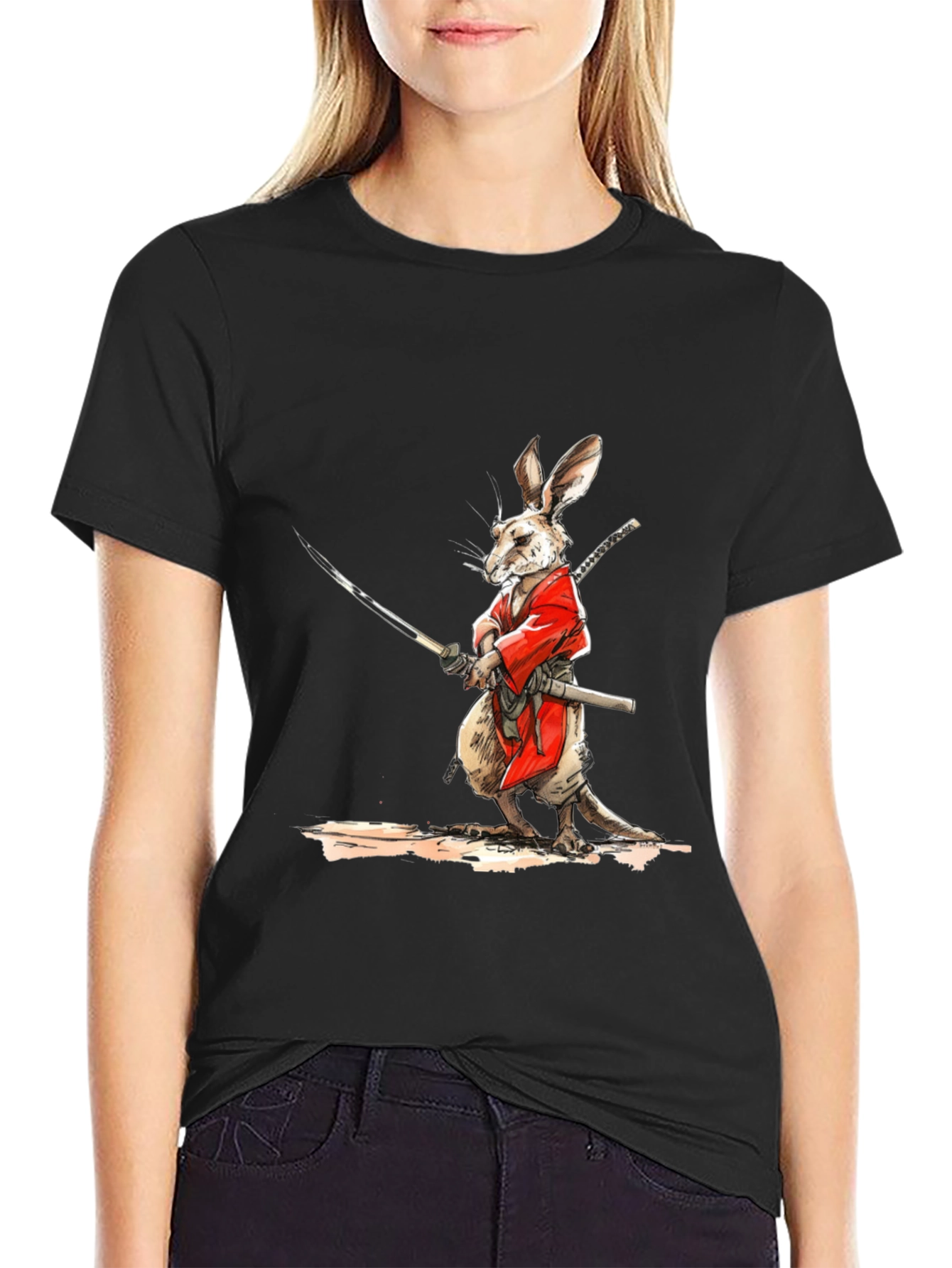 Samurai Rabbit Graphic T-Shirt