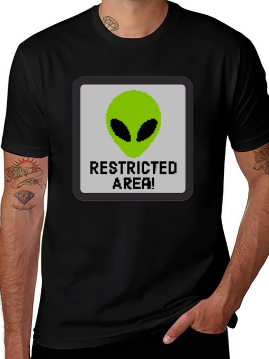Restricted Alien Area Graphic Tee - Black