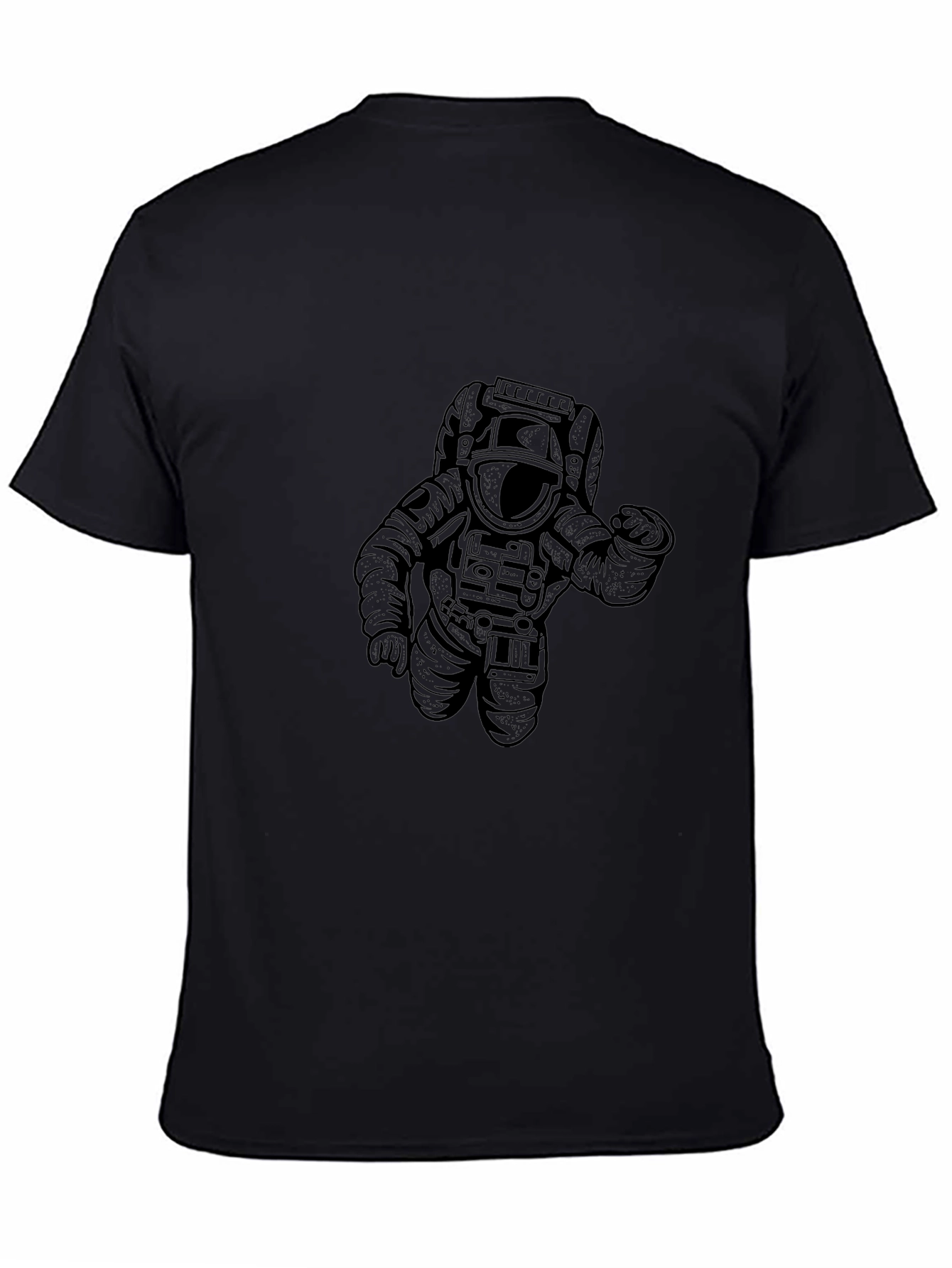 Astronaut Graphic Tee - Black Cotton T-Shirt