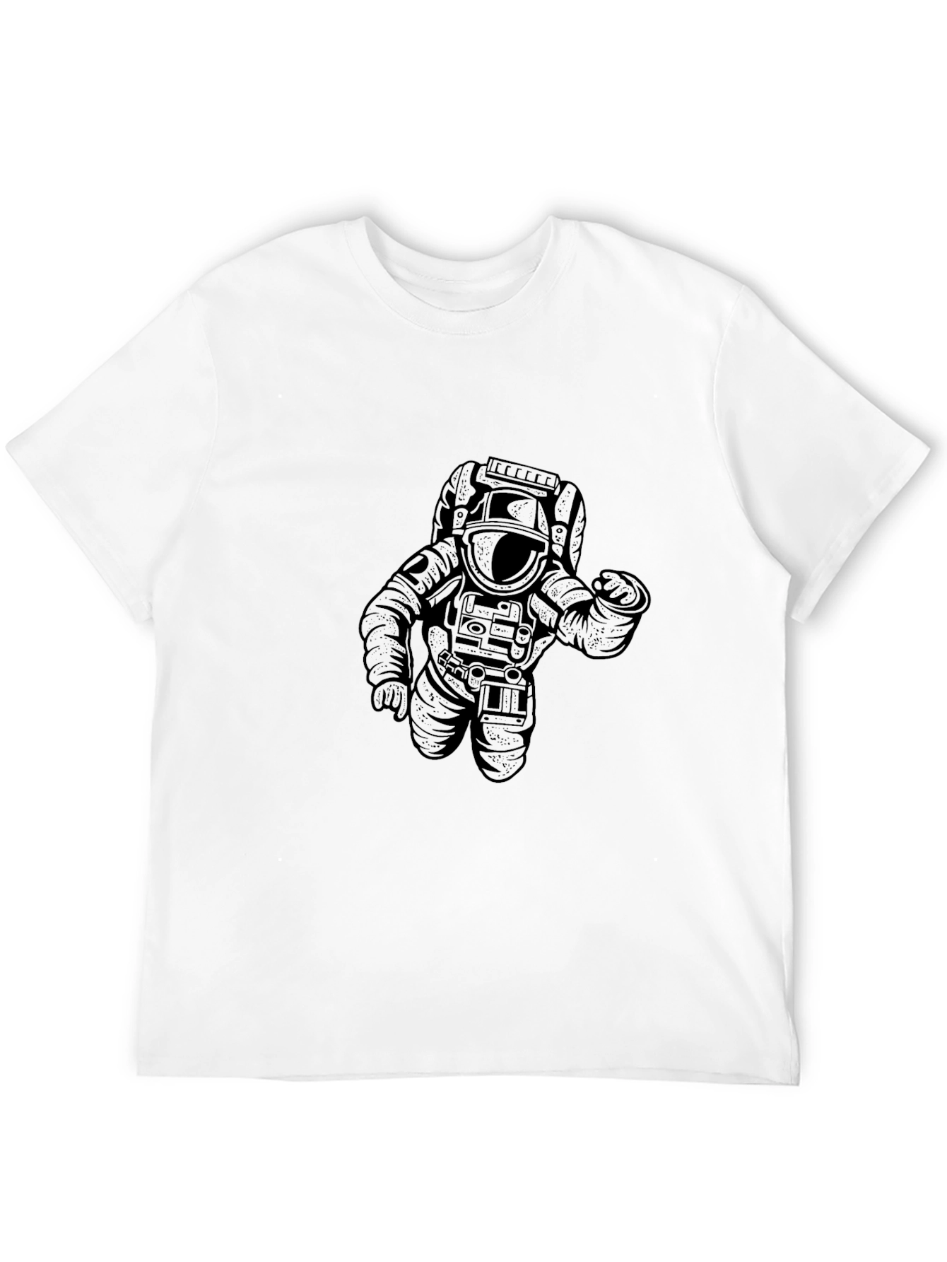 Astronaut Graphic Tee - Black Cotton T-Shirt