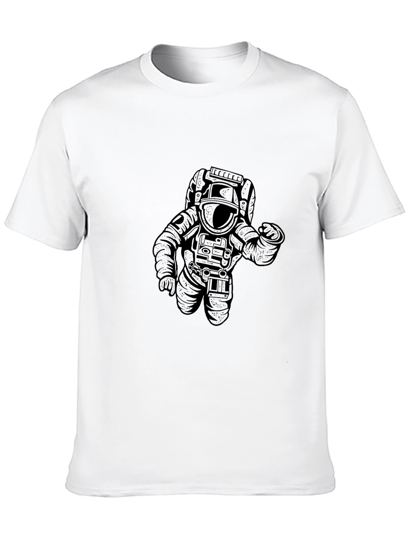 Astronaut Graphic Tee - Black Cotton T-Shirt