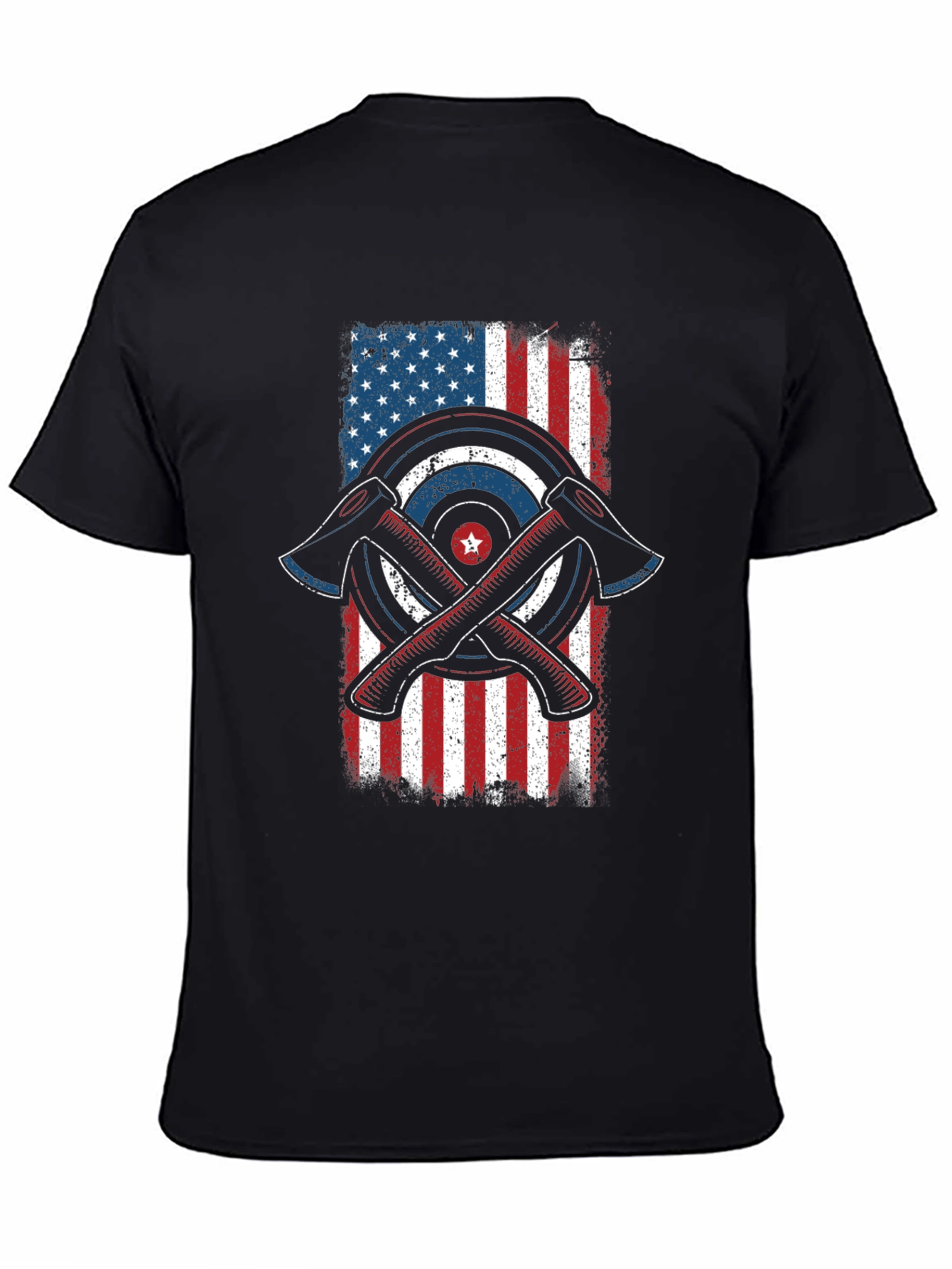 Axe Throwing American Flag Graphic Tee
