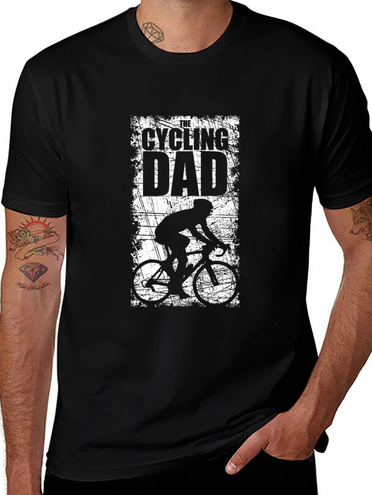 The Cycling Dad T-Shirt - Cyclist Silhouette Design
