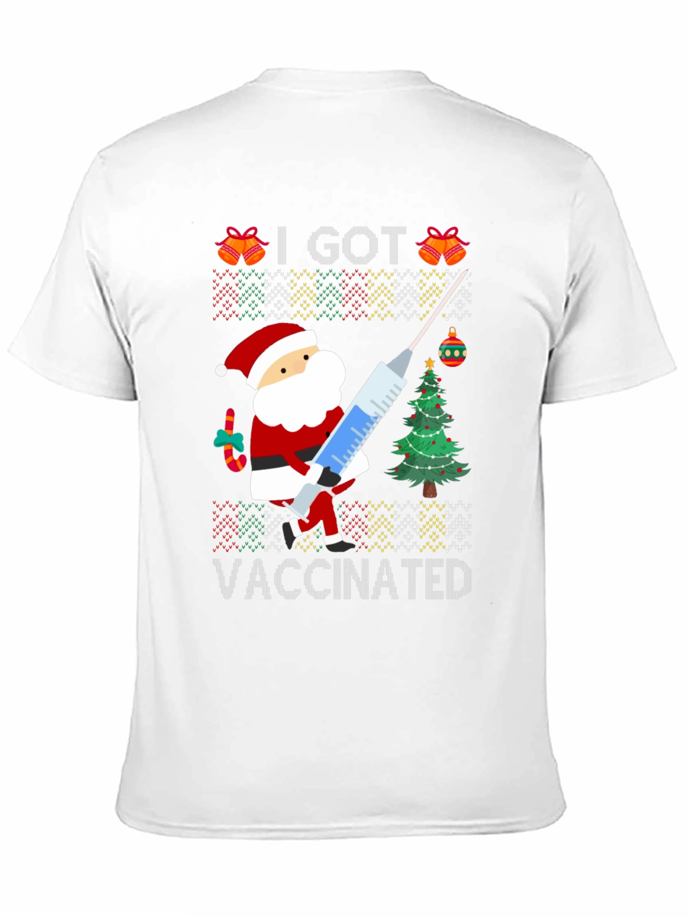 I Got Vaccinated Santa Ugly Christmas Sweater T-Shirt