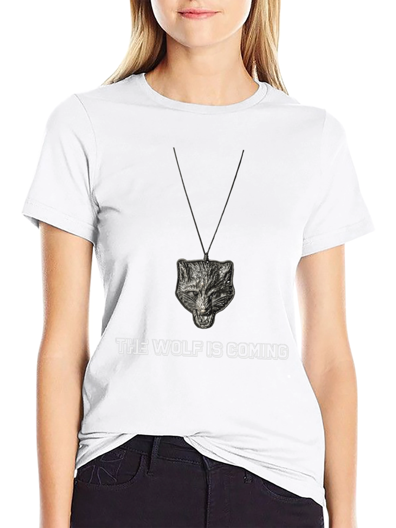 Wolf Pendant T-Shirt - The Wolf is Coming