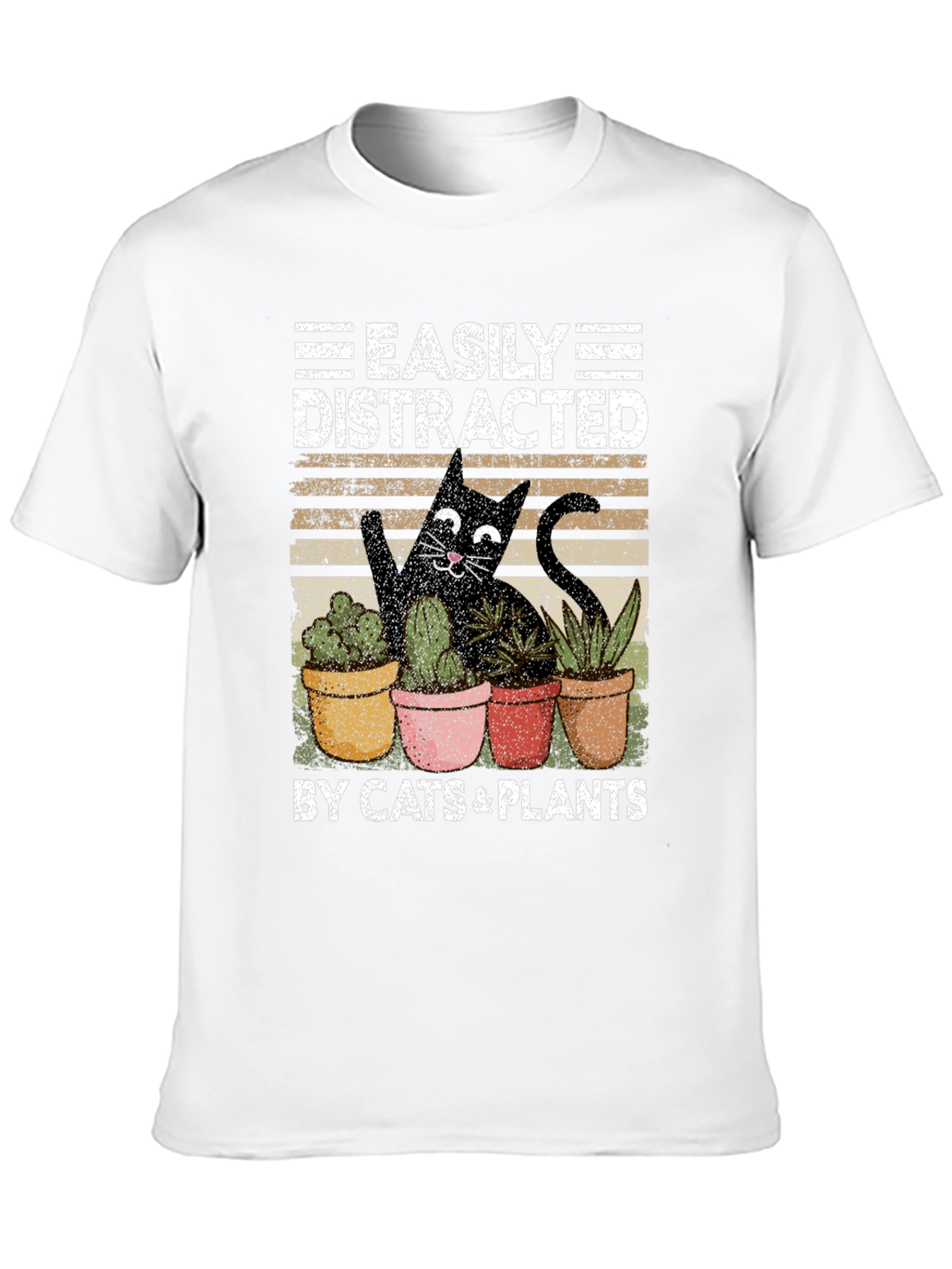 Easily Distracted By Cats & Plants T-Shirt
