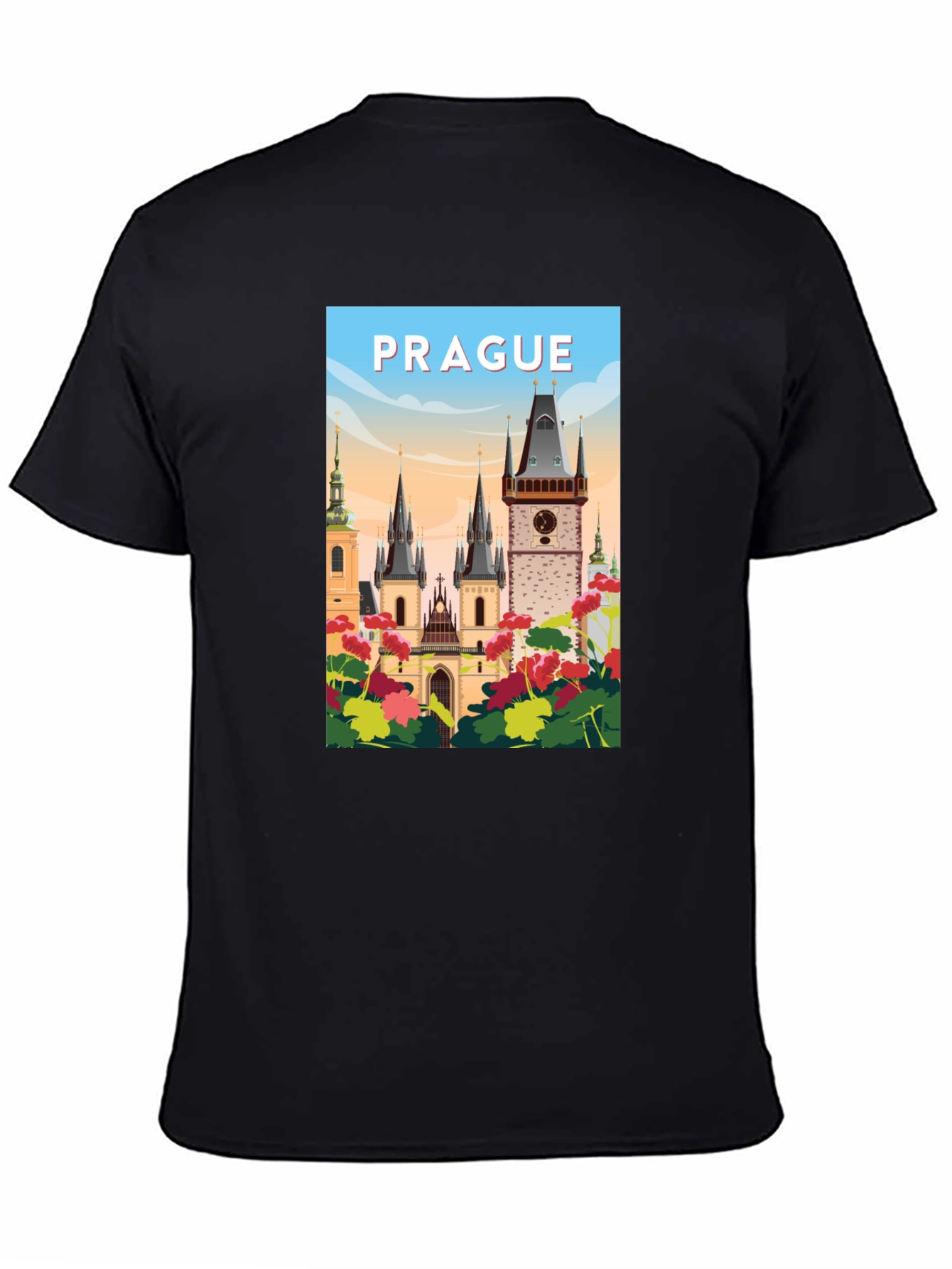 Prague Graphic T-Shirt - Cityscape Design
