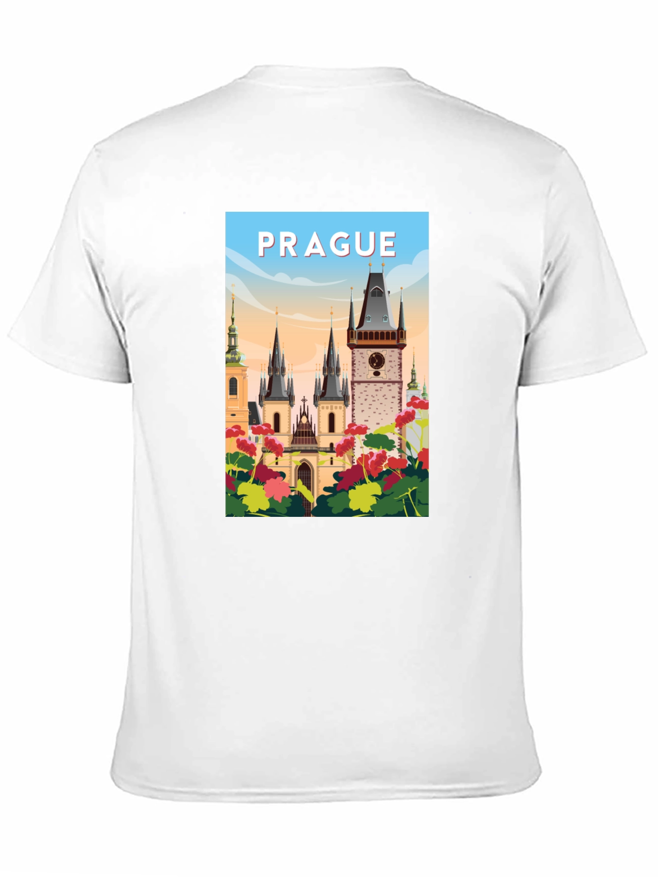Prague Graphic T-Shirt - Cityscape Design