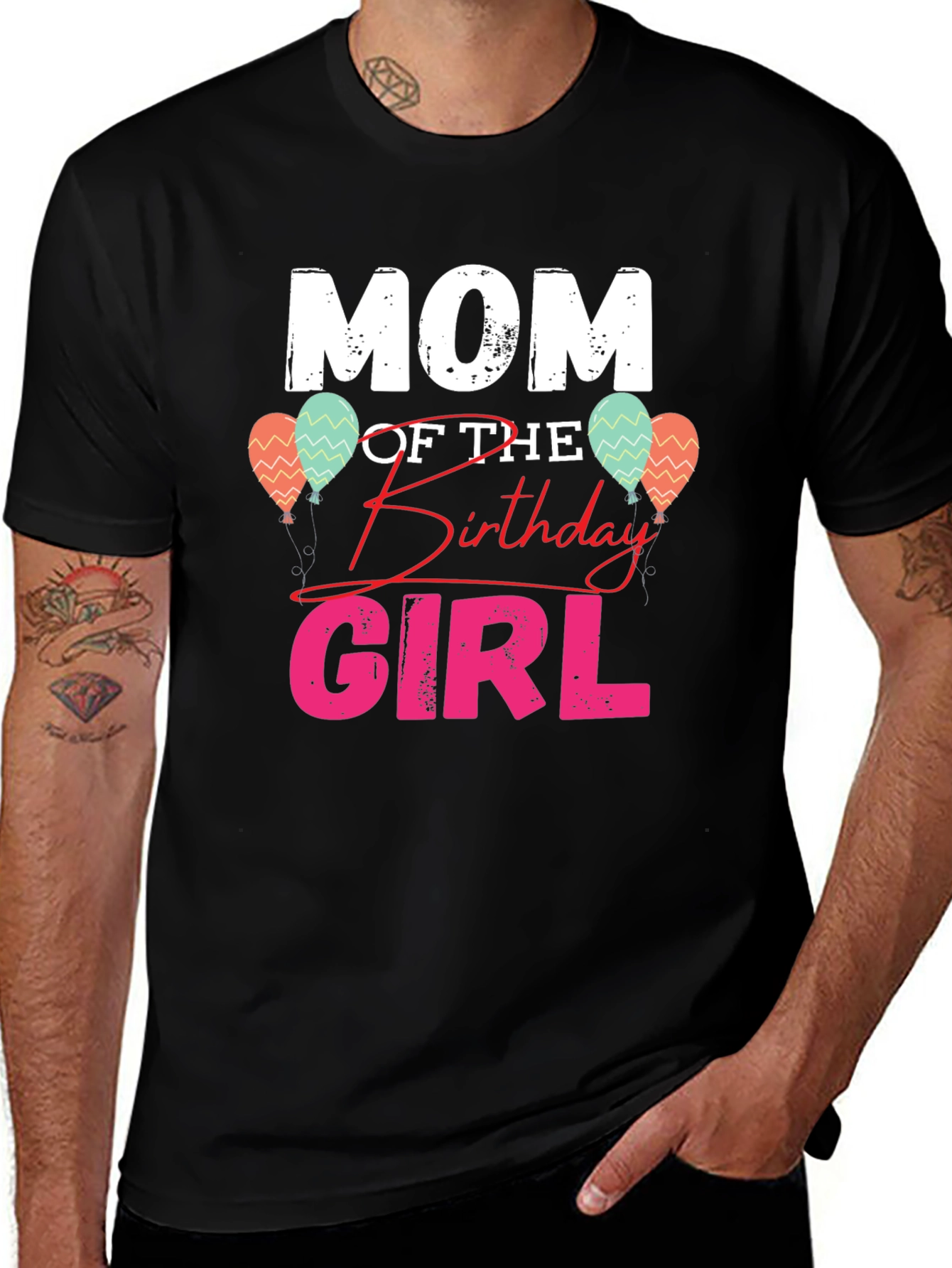 Mom of the Birthday Girl Graphic T-Shirt