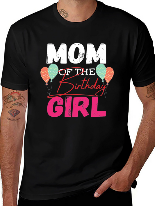 Mom of the Birthday Girl Graphic T-Shirt