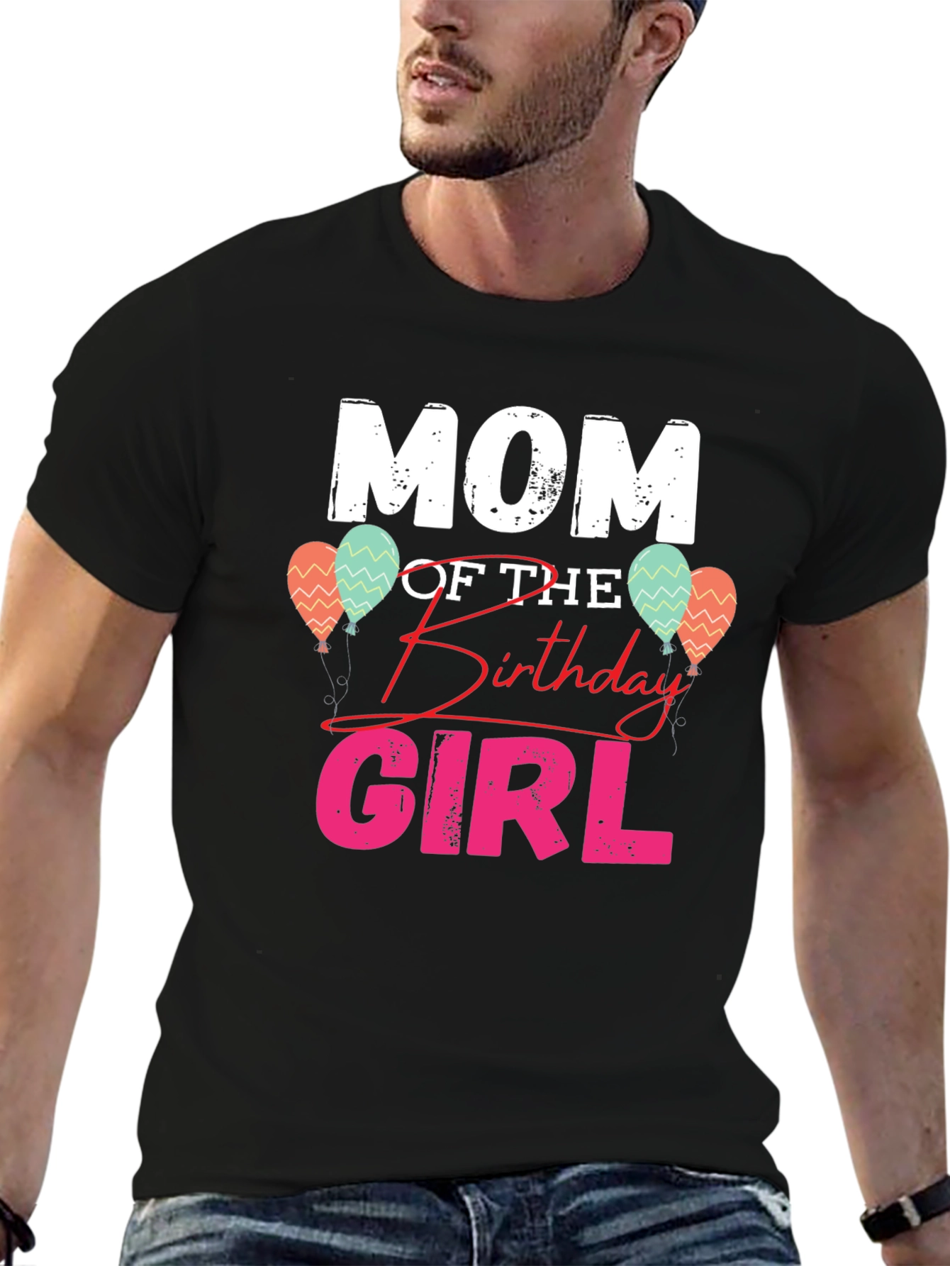 Mom of the Birthday Girl Graphic T-Shirt