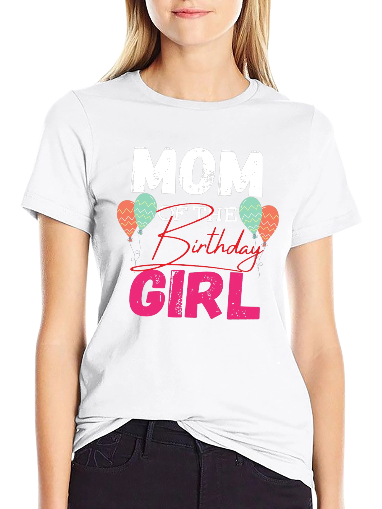 Mom of the Birthday Girl Graphic T-Shirt