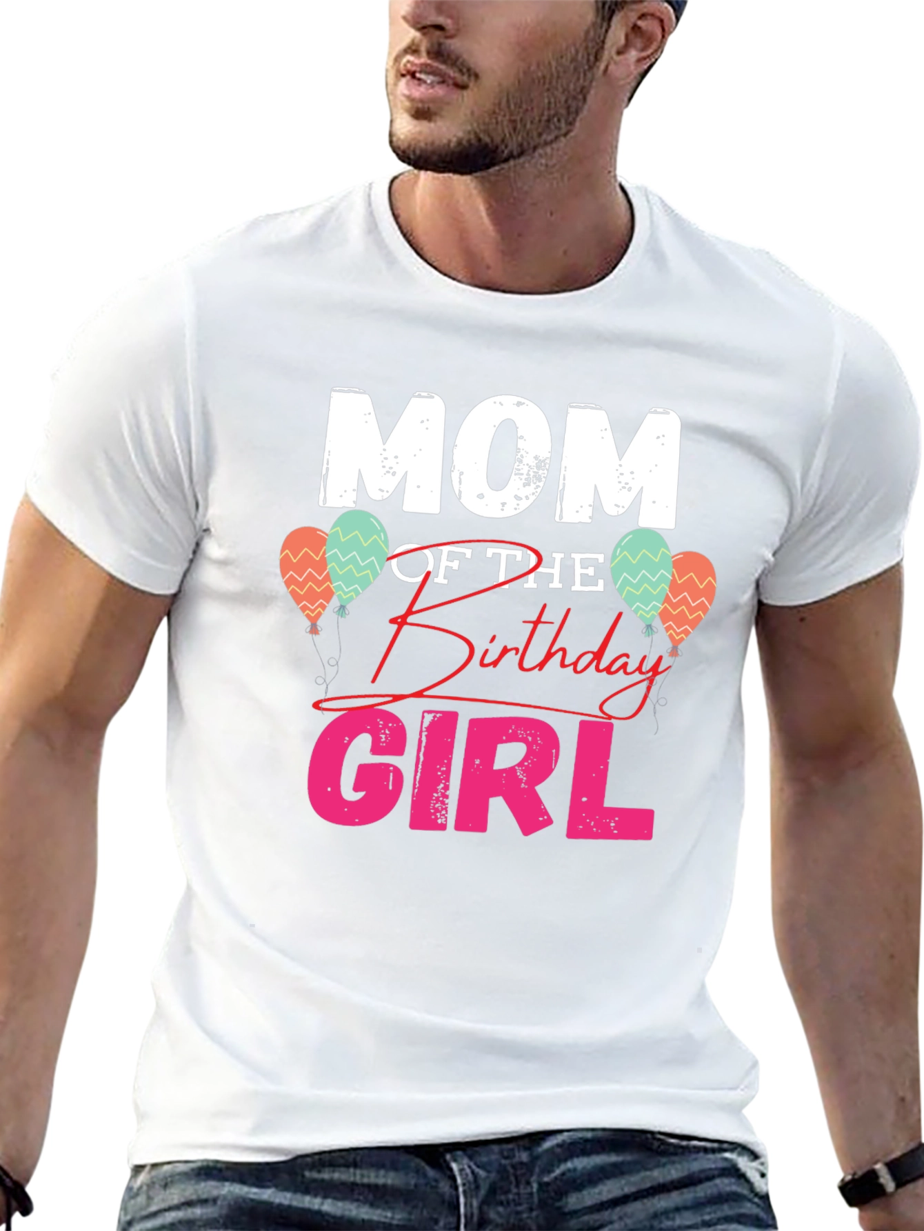 Mom of the Birthday Girl Graphic T-Shirt
