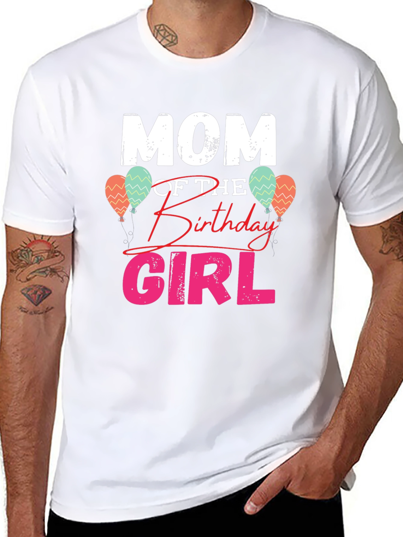 Mom of the Birthday Girl Graphic T-Shirt