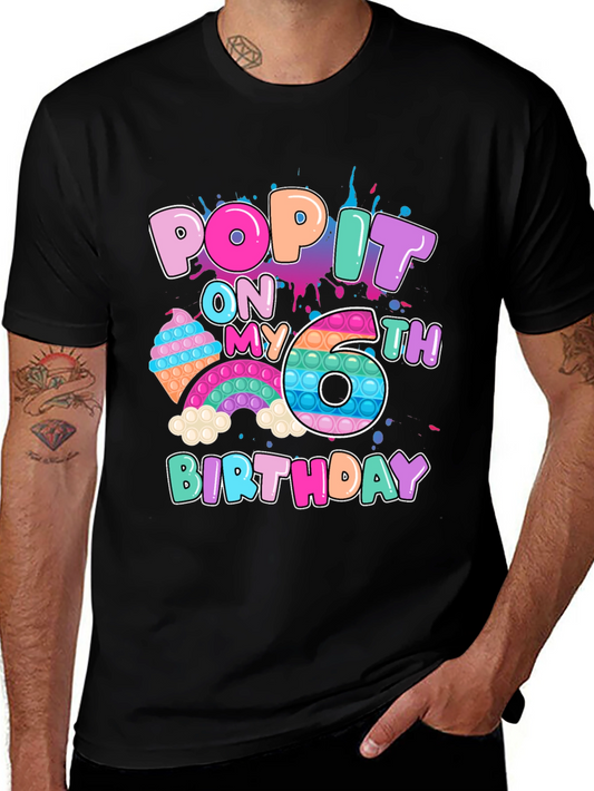 Pop It 6th Birthday T-Shirt