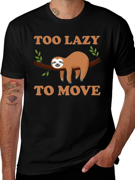 Too Lazy to Move Sloth Graphic Tee