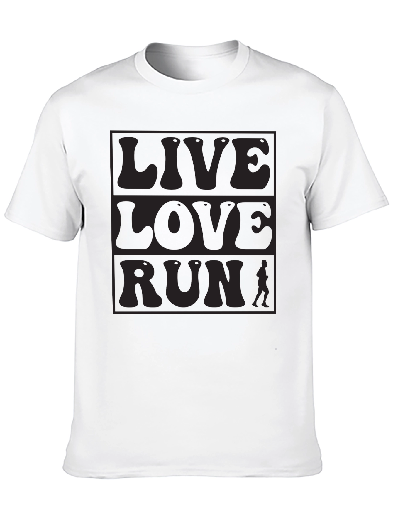 Live Love Run Graphic Tee - Black
