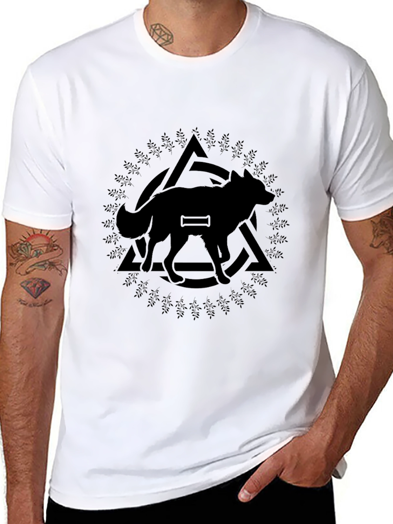Wolf & Valknut Viking T-Shirt