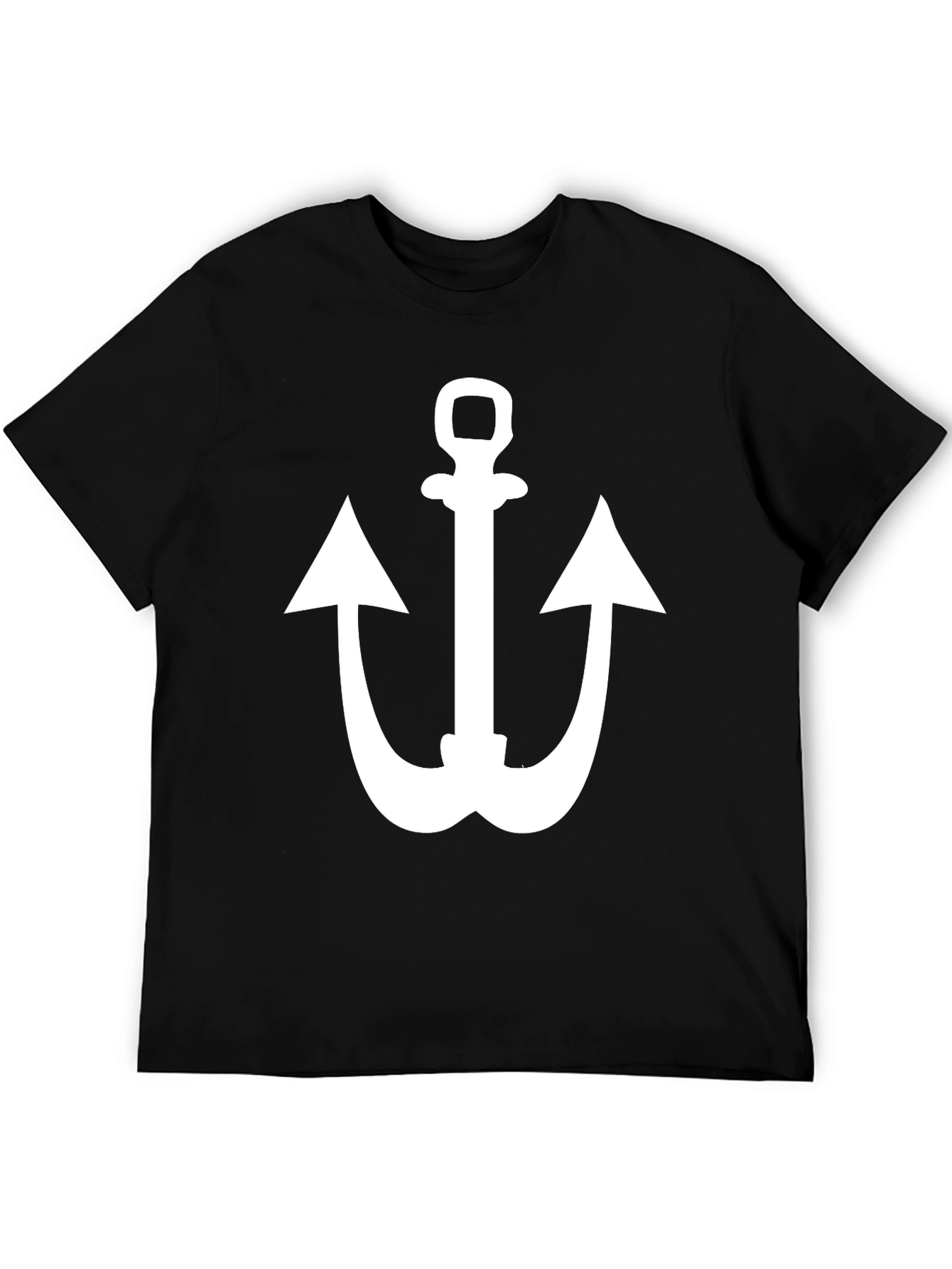 Anchor Graphic Tee - Stylish Black Cotton Shirt
