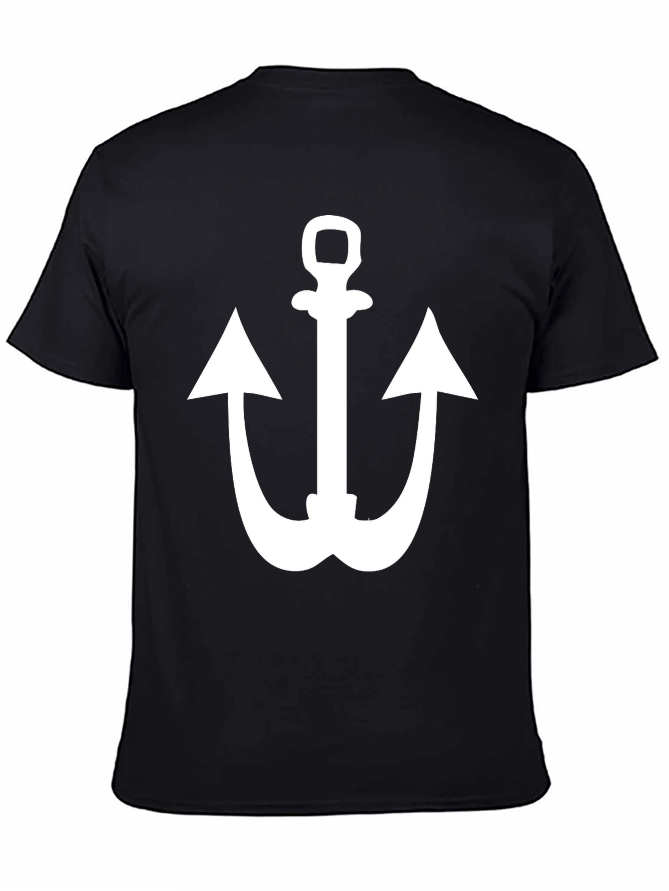 Anchor Graphic Tee - Stylish Black Cotton Shirt
