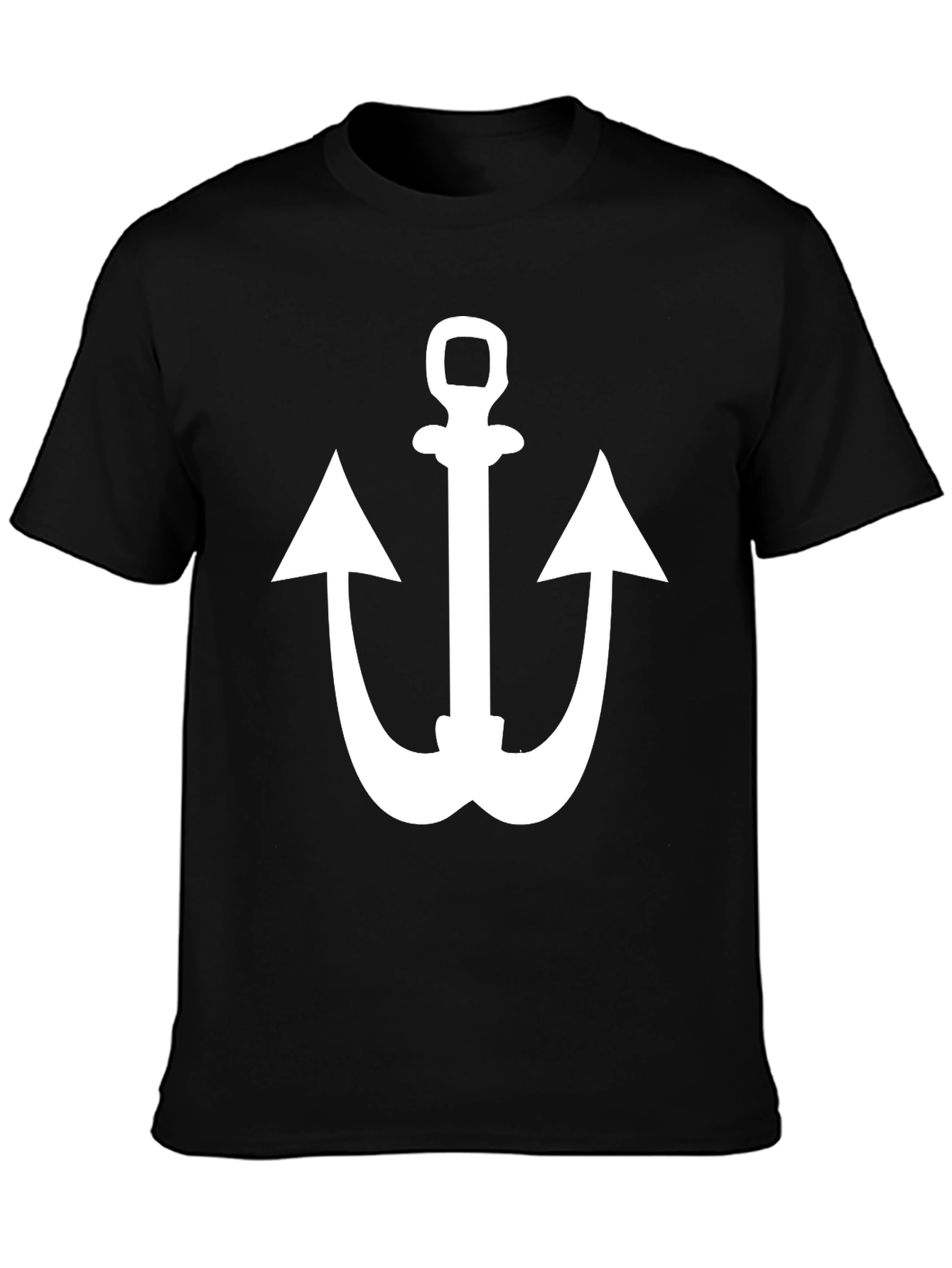Anchor Graphic Tee - Stylish Black Cotton Shirt